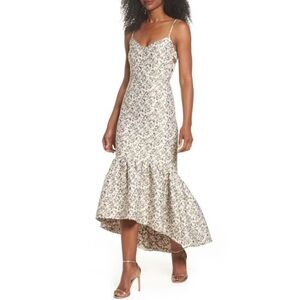 Jill Jill Stuart Blush Floral Jacquard High Low Formal Prom Dress